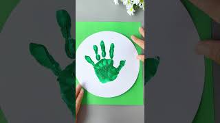 Childrens handprint painting using palm rubbings to print cacti simple and interesting childr [upl. by Sucam]