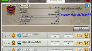 Clash of Clans  NEW UNLIMITED Trophy GlitchHack 9999 Trophy Requirement [upl. by Hootman]