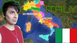 US American Texan reacts to Geography Now  Italy [upl. by Hardej]