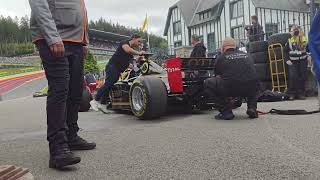 Historic 80s 90s F1 start ups at Spa Eau Rouge [upl. by Vashtee]