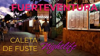 Nightlife Fuerteventura Walk in Caleta De Fuste Canary Islands 🇮🇨 [upl. by Banky]