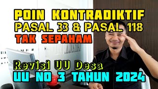 PASAL KONTRADIKTIF Di Revisi UU Desa Yang Sudah DIUNDANGKAN [upl. by Enelehcim287]