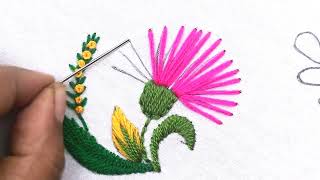 🌺 very easy to make beautiful hand embroidery rose making tutorial for beginners [upl. by Wurst]