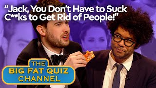 Richard Ayoade Tells Jack Whitehall Off For Sucking Before Exiting  Big Fat Quiz Of The Year 2012 [upl. by Pelagias897]