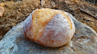 Survival skills Cooking on Rocks amp Baking Bread in a Primitive Oven [upl. by Hiamerej866]