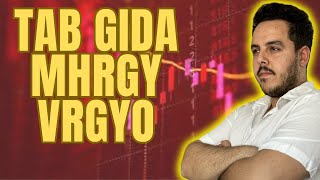 TAB GIDA MHR GYO VERA GYO TEKNIK ANALİZ  HİSSE YORUMLARIM tabgd mhrgy vrgyo [upl. by Lion406]