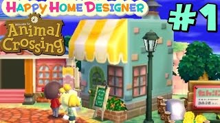 Animal Crossing Happy Home Designer 1  Cafetería  Gameplay comentado en español [upl. by Mittel965]