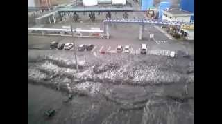 2011 Japan Tsunami Hachinohe stabilized with Deshaker [upl. by Spindell]