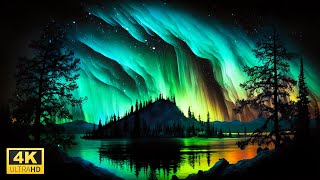 Watch The Aurora Borealis amp The Northern Lights in 4K Video Ultra HD with Relaxing Music [upl. by Yderf429]