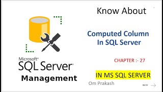 Computed Column In Sql Server chapter 27 [upl. by Cochard]