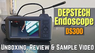 DS300 Endoscope Unboxing Review amp Sample Videos  DEPSTECH Inspection Camera with 43” Screen [upl. by Carnes]