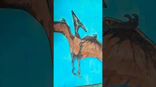 Pteranodon  🕊️☁️✍️🎨 ytshortsindia drawing dinosaur jurrasicworldfacts pteranodon [upl. by Ulrike745]