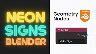 Procedural Neon Signs with Geometry Nodes  Blender 40 Beginner Tutorial [upl. by Hatty]