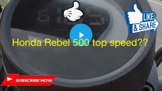 Honda Rebel 500 top speed [upl. by Shanan551]