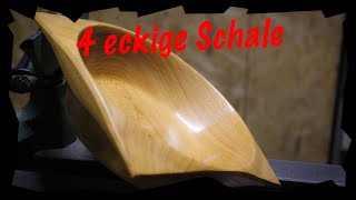 viereckige Schale drechseln  turn square bowl Record Power DML 305 [upl. by Lemmie243]