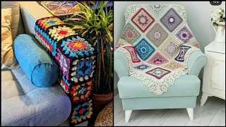 best crochet sofa coverDIY best crochet sofa coverscrochet handmade pattern [upl. by Enilada448]