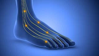 Tingling nerve in the foot stock footage  stock video  Cinefootage [upl. by Fae]