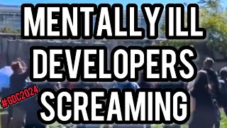 Mentally ill “Developers” Scream outside GDC2024 [upl. by Sugna]