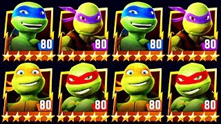 🐢 ALL MAX LEVEL 80 NICK TURTLES TMNT LEGENDS [upl. by Lovash354]