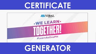 How To Download and Get Your VIBAL Certificate After Joining A Webinar [upl. by Lorsung657]