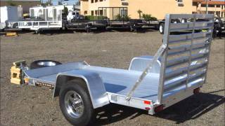 Aluma Trailers 548 LW Aluminum Motorcycle Trailer with Ramp Gate [upl. by Gnivri25]