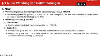 Zwangsvollstreckungsrecht – Folge 13 Forderungsvollstreckung Immobiliarvollstreckung [upl. by Candi845]