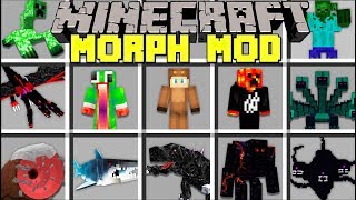 Minecraft SHAPE SHIFTER MOD l MORPH INTO ANY YOUTUBER AND BOSS l Modded MiniGame [upl. by Dragoon]