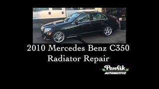 2010 Mercedes Benz C350 4 Matic Radiator Repair [upl. by Nygem]