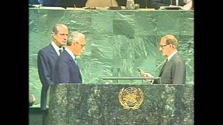 Boutros BoutrosGhali Egypt is appointed as the sixth SecretaryGeneral of the United Nations [upl. by Margaux]