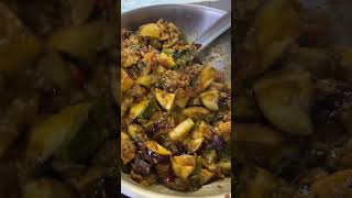 Vangyachi Bhaji 🍆❤️food cooking shorts [upl. by Annovy227]