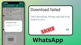 WhatsApp Problem Cant Download Please Ask to Resend it  iPhone [upl. by Eada]