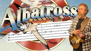 How to Play Albatross by Fleetwood Mac arranged for 1 Guitar with TAB [upl. by Dagall]