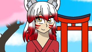 Oc Hayami transforms into kitsune form animation [upl. by Athal]