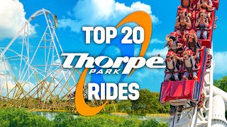 TOP 20 Rides at Thorpe Park 2024 [upl. by Iniffit]