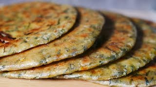 পালং শাঁকের পরোটা  Palong Paratha  Spinach Paratha Palok shak recipe  shaak recipe [upl. by Aihsot]