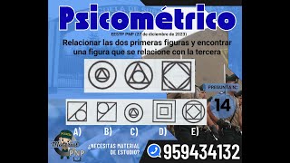 Parte 23  ¿Quieres probar tu inteligencia  Pregunta N°14  Admisión 20241 psicometrico pnp [upl. by Shandee]