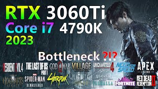 RTX 3060 Ti 8GO  Core i7 4790K  Bottleneck   Tested in 20 Games  2023 [upl. by Cirre]