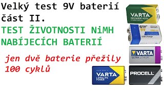 Nabíjecí 9V baterie  test životnosti [upl. by Augusta784]