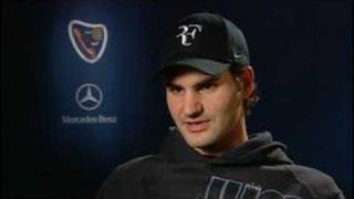 Tennis Masters Cup Shanghai  Federer interview 181107 [upl. by Lerat]