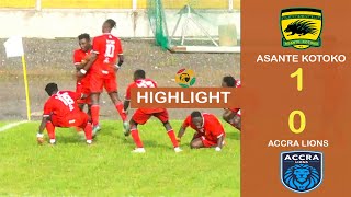 Asante Kotoko 1  0 Accra Lions  Highlight Ghana Premier League MD5 [upl. by Butte]