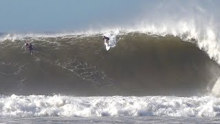 Pro Surfers charge MASSIVE swell in Maui  Maalaea GOING OFF  Freight Trains [upl. by Annodas]