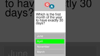 Which is the first month of the year to have exactly 30 days [upl. by Sammons145]