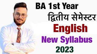 BA 1st year 2nd semester English new syllabus 2023 ba1styear english [upl. by Anaibaf]