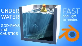 UNDERWATER GODRAYS AND CAUSTICS IN BLENDER FAST  TUTORIAL [upl. by Robina765]