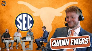 Texas QB Quinn Ewers Sits Down with The Next Round at SEC Media Days [upl. by Neomah]