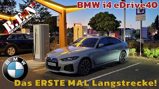 Langstrecke mit dem BMW i4 Wie schlägt sich das Elektroauto wie funktioniert die Routenplanung [upl. by Bradman]