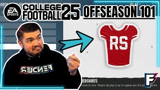 OFFSEASON TIPS AND TRICKS IN COLLEGE FOOTBALL 25 [upl. by Notsnhoj]