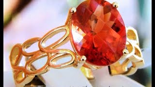 231cts Genuine Mongolian Red Andesine Solitaire 10k Solid Gold Ring [upl. by Amargo]