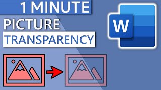 Make Picture Transparent in Word 2 ways in 2 MINUTES  2020 [upl. by Slavic675]