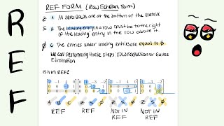 Row Echelon Form REF Linear Algebra RU 01640250 [upl. by Lupee]